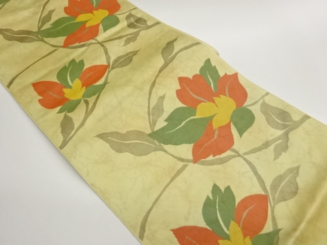 JAPANESE NAGOYA OBI / WOVEN FLOWER